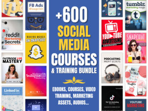 600+ Social Media Marketing Courses & Training Bundle | eBooks, Video Training | Digital Learning Pack