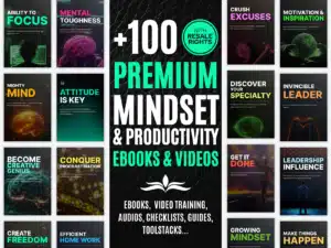 100+ Mindset & Productivity Courses Bundle | Ebooks, Videos | Personal Growth Pack