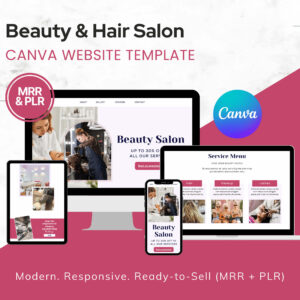Beauty & Hair Salon Canva Website Template