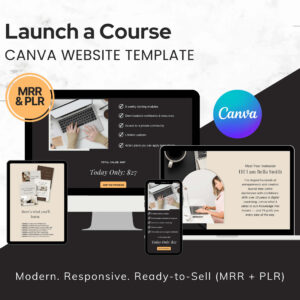 Launch a Course Canva Website Template