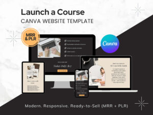 Launch a Course Canva Website Template