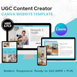 UGC Content Creator Canva Website Template